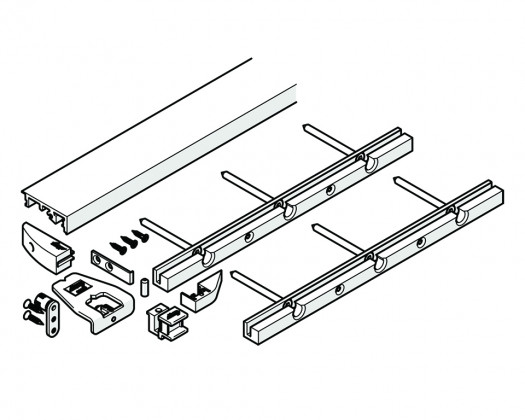 HAWA-25479 Folding Concepta 25, profil dolny, 1300 mm, czarny