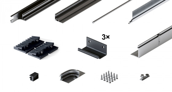 HAWA 31515 Folding Concepta III 20/25, do 2 skrzydeł, prawy, srebrny