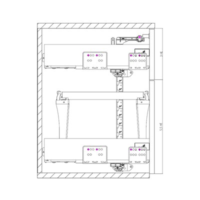 HETTICH 9209618 Rysunek techniczny kontener M1:1 (SET 1