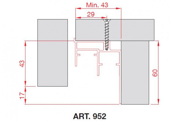 TERNO Star Fluid tor dolny 952/N 3m,  czarna anoda szczotkowana