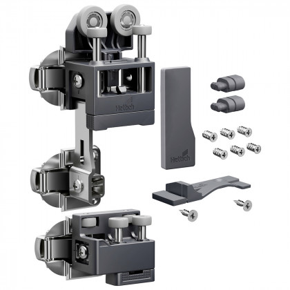HETTICH 9339356 WingLine L new do 25 kg, zestaw ze sprężyną, antracyt, lewy