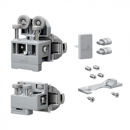 HETTICH 9339366 WingLine L new do 12 kg,zestaw ze sprężyną,szary,prawy, z prow.