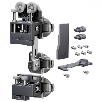 HETTICH 9339347 WingLine L new do 25 kg, zestaw ze sprężyną, antracyt, prawy