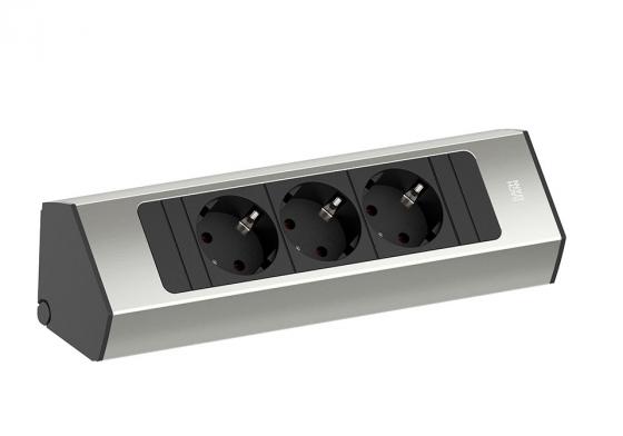 BACHMANN 932.000 Casia 2 , 3x230V,  imitacja stali nierdzewnej Schuko