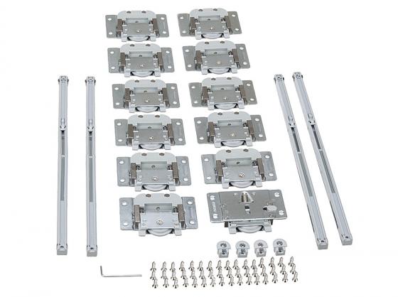 StrongLine Linio komplet okuć do 3 skrzydeł z tłumieniem 40kg StrongLine Linio komplet okuć do 3 skrzydeł z tłumieniem 40kg