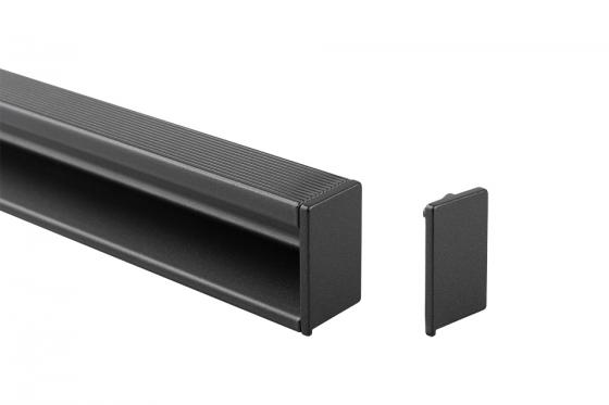 MARELLA DESIGN Zamknięta końcówka profilu Florida P+L czarna matowa MARELLA DESIGN Zamknięta końcówka profilu Florida P+L czarna matowa