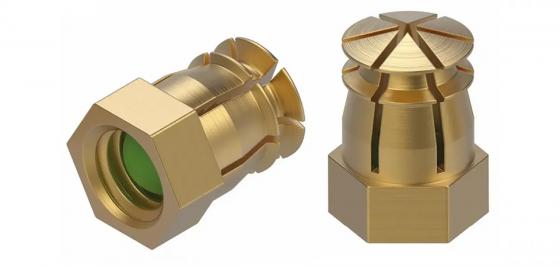 BU39 Kołek wkręcany z kulką M6x9/8 mm mosiądz