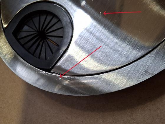 STRONG Przepust kablowy metalowy 80 mm szlifowana stal STRONG Przepust kablowy metalowy 80 mm szlifowana stal