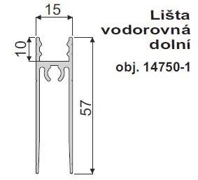 IC-Dolna listwa maskująca  EU 10 mm 2m szampan