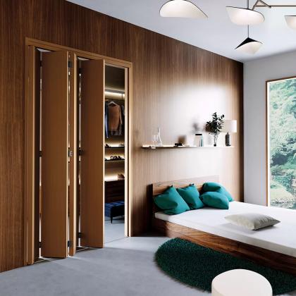 K-TERNO Versatile,skládací,4 křídla,závěsy+magnety,40kg,3000mm,spodní,černá