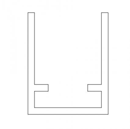 TERNO 630 Versatile profil dolny, 3m, czarna anoda TERNO 630 Versatile profil dolny, 3m, czarna anoda