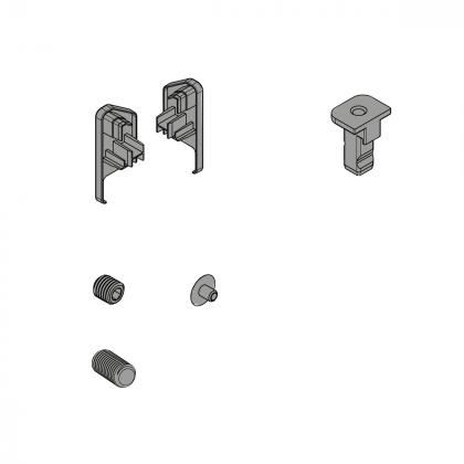 HETTICH 9360738 FurnSpin Cadro hybrydowy poziomy bez profili, zestaw czarny