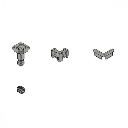 HETTICH 9360736 FurnSpin Cadro hybrid pionowy bez profili zestaw biały