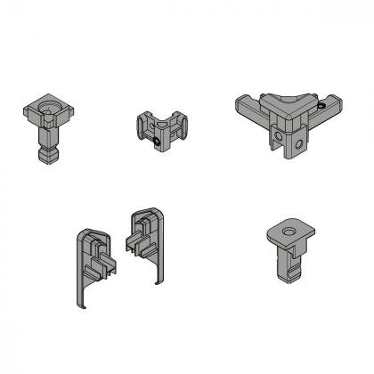 HETTICH 9360729 FurnSpin Cadro bez profili zestaw czarny