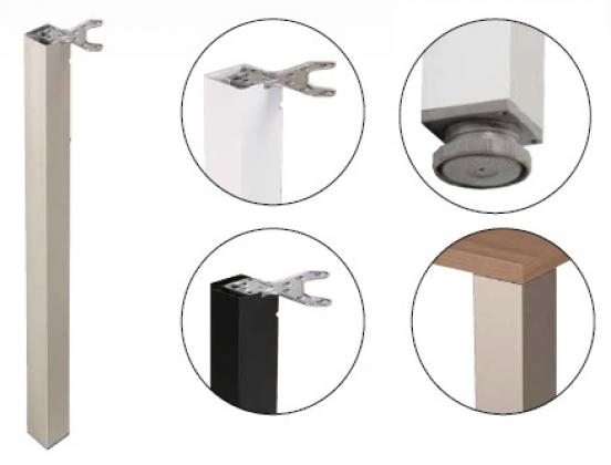 StrongLegs noga stołowa TA001, 710R/80x80mm, czarna matowa