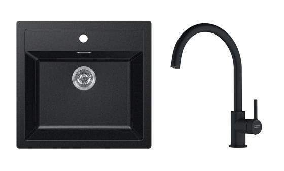 FRANKE Zestaw T122F SID 610 czarny + FC 6018.901
