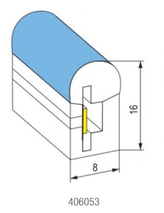 StrongLumio silikonowy profil elastyczny 8x16mm do taśmy LED o mocy do 10W/m,10m