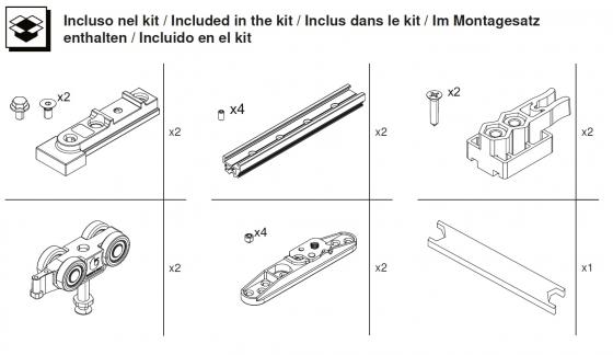 TERNO T-Belt Step sada kování pro poslední dveře 80kg černá