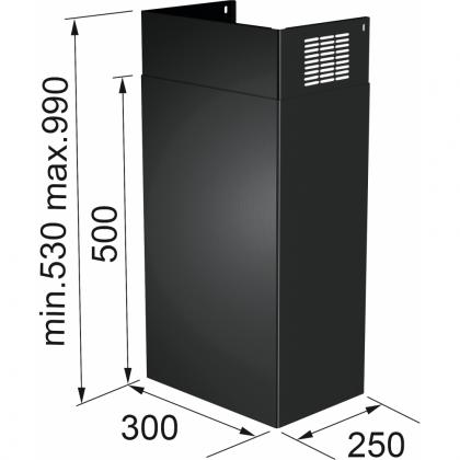 FRANKE Akcesoria 112.0683.832 osłona komina czarna
