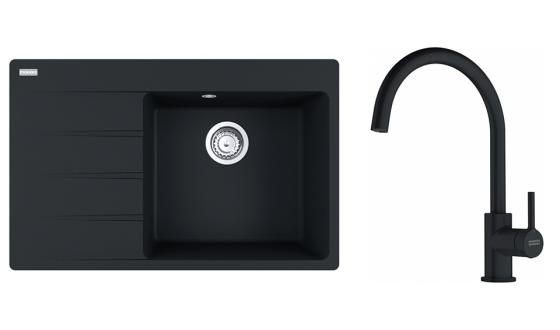 FRANKE Zestaw G271FM CNG 611-78 TL/7 czarny mat + FC 6018.901