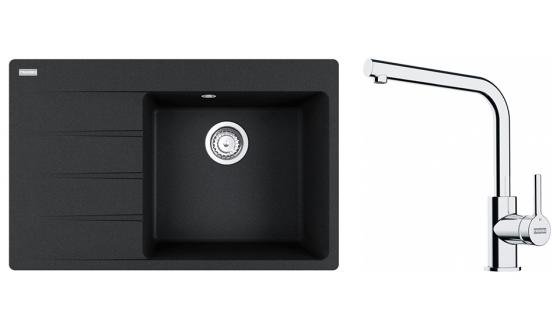 FRANKE Zestaw G250O CNG 611-78 TL/7 onyks + FS 3230.031