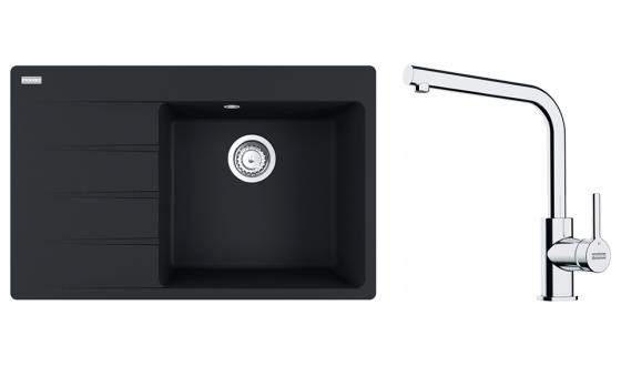 FRANKE Zestaw G250FM CNG 611-78 TL/7 czarny mat + FS 3230.031