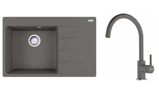 FRANKE Zestaw G272SZK CNG 611-78 TL/2 szary kamień + FC 6018.084