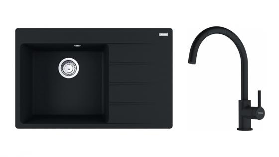 FRANKE Zestaw G272FM CNG 611-78 TL/2 czarny mat + FC 6018.901