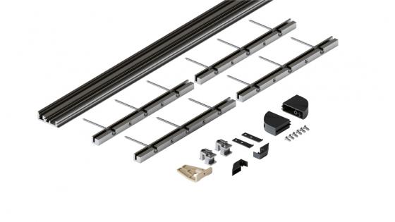 HAWA 52091 Folding Concepta III do drzwi profil dolny do 4 drzwi srebrny