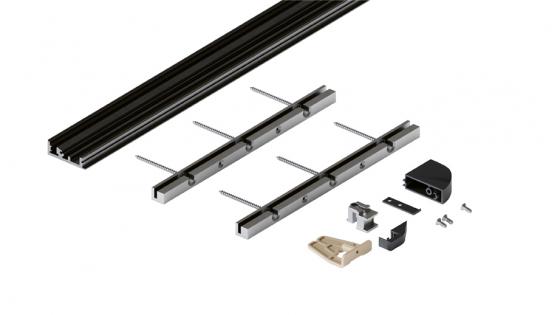 HAWA 52092 Folding Concepta III do drzwi profil dolny do 2 drzwi czarny elox