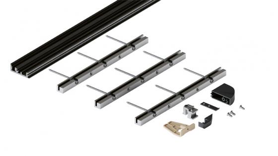 HAWA 52093 Folding Concepta III do drzwi profil dolny do 3 drzwi czarny elox