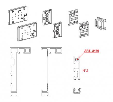 TERNO Fine kompletny zestaw profili do drzwi wew. 1400x2700mm, 28mm, czarny elox
