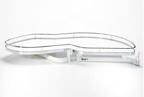 KES 235010 LeMans II, półki narożne, Arena Classic, 400mm, prawy - białe/chrom