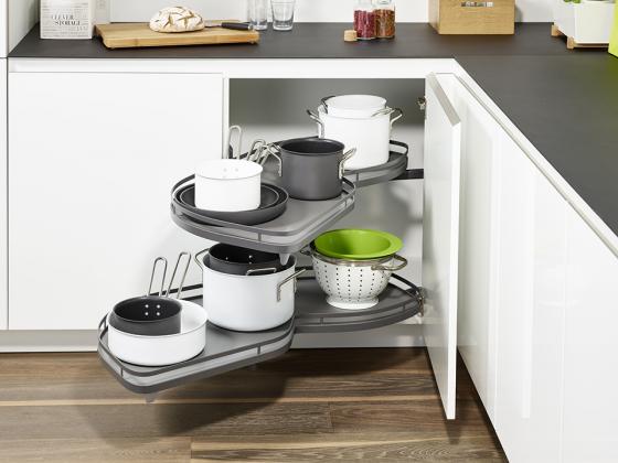 KES 234626 LeMans II, półki narożne, Arena Style, 600mm, lewy - antracyt