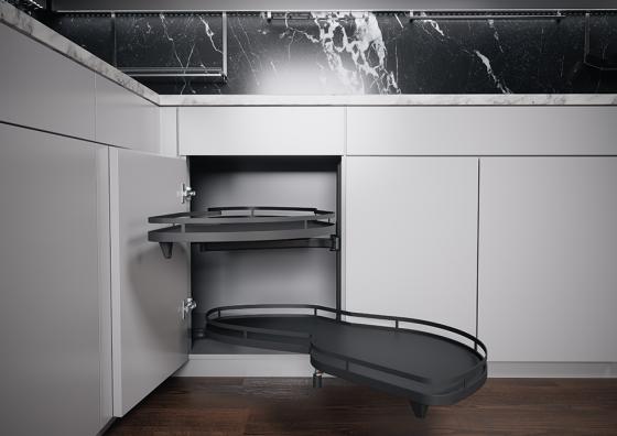 K-KES LeMans II, półki+drążek, Arena Style, antracyt, P, 450/720-900