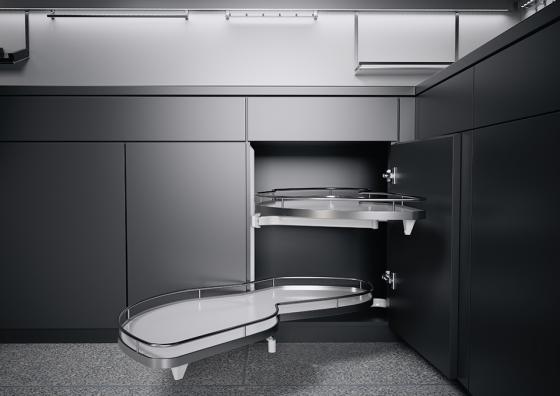 K-KES LeMans II, półki+drążek, Arena Classic, biały/chrom, L, 500/720-900