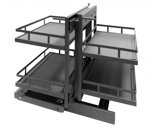 StrongWire mechanizm narożny, 900 mm, z tłumieniem, prawo-lewy, ciemnoszary