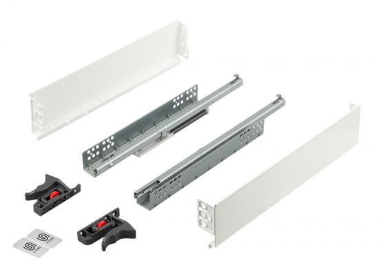 K-StrongMini szuflada 89/400mm, tłumiony pełny wysuw 30kg, biała