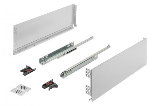 K-StrongMini szuflada 185/450mm, tłumiony częściowy wysuw 25kg, biała