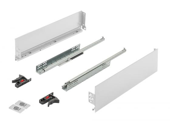 K-StrongMini szuflada 121/450mm, tłumiony pełny wysuw 30kg, biała