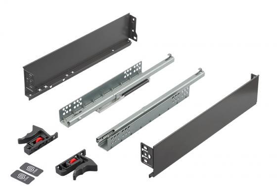 K-StrongMini szuflada 89/550mm, tłumiony częściowy wysuw 25kg, szara