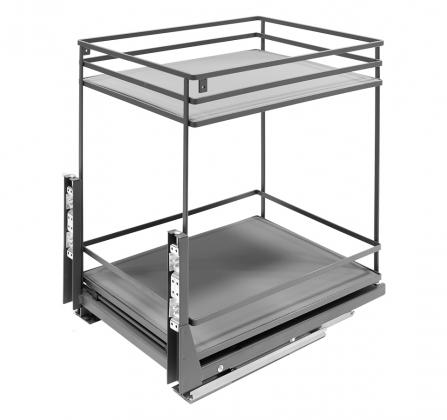 StrongWire kosz dwupoziomowy dolny ciemnoszary 400mm