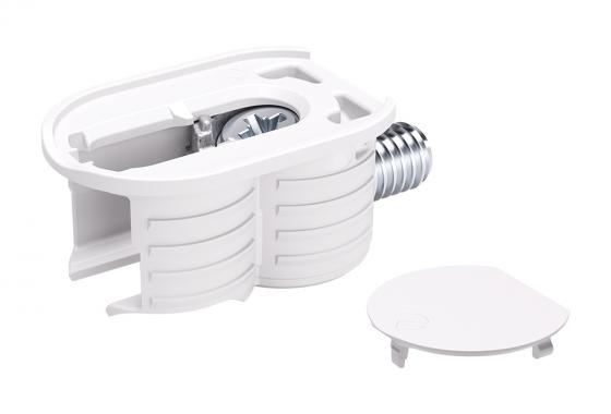 IF KORE 15 – podwójne okucie łączące, M6 × 8 mm, zaślepka biała