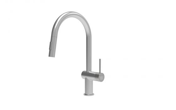 StrongSinks S3 Bateria Neris z wysuw. wylewką w kształcie U,  ze stali nierdz.