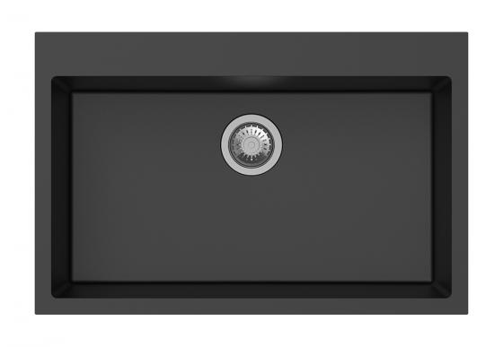 StrongSinks S3 Zlewozmywak granitowyIpel 780x510mm bez ociekacza czarny