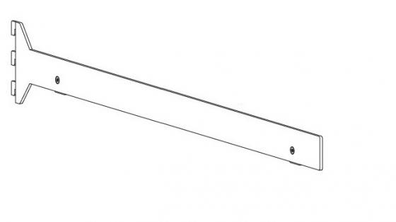 VERTIKO mocowanie półki 500mm czarny mat