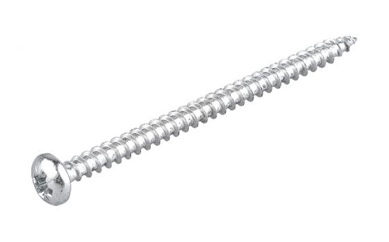 Wkręt PZ 4x60mm łeb półokrągły krzyżowy ocynk biały
