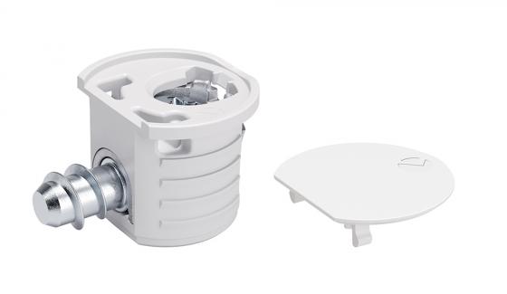 IF KORE 15 okucie łączące, wkręt euro 5x11 mm, zaślepka biała