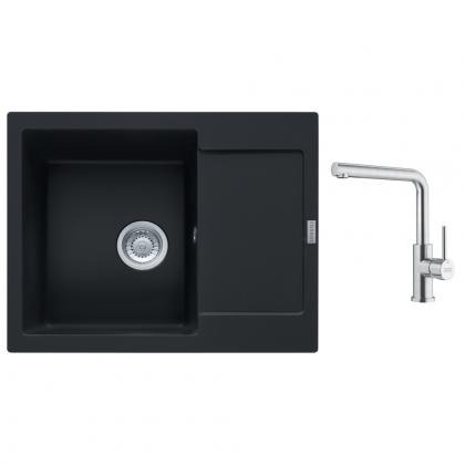 FRANKE Zestaw G299MČ MRG 611-62 czarny mat + FC 6985