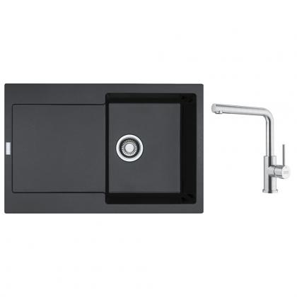 FRANKE Zestaw G300O MRG 611 onyx + FC 6985